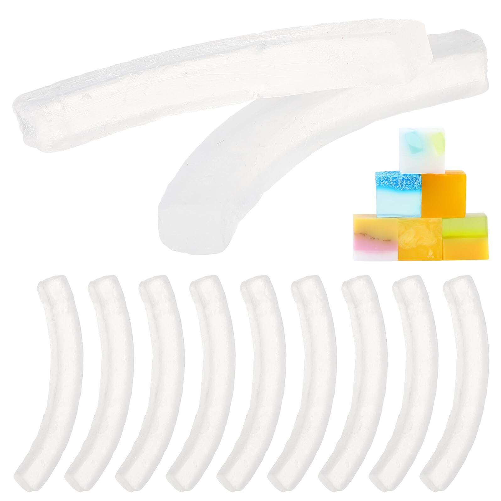 Lurrose Base per Sapone Trasparente 250g per Creazione di Saponi Fai da Te Fragranze e Pigmenti, per Sapone da Mano Naturale
