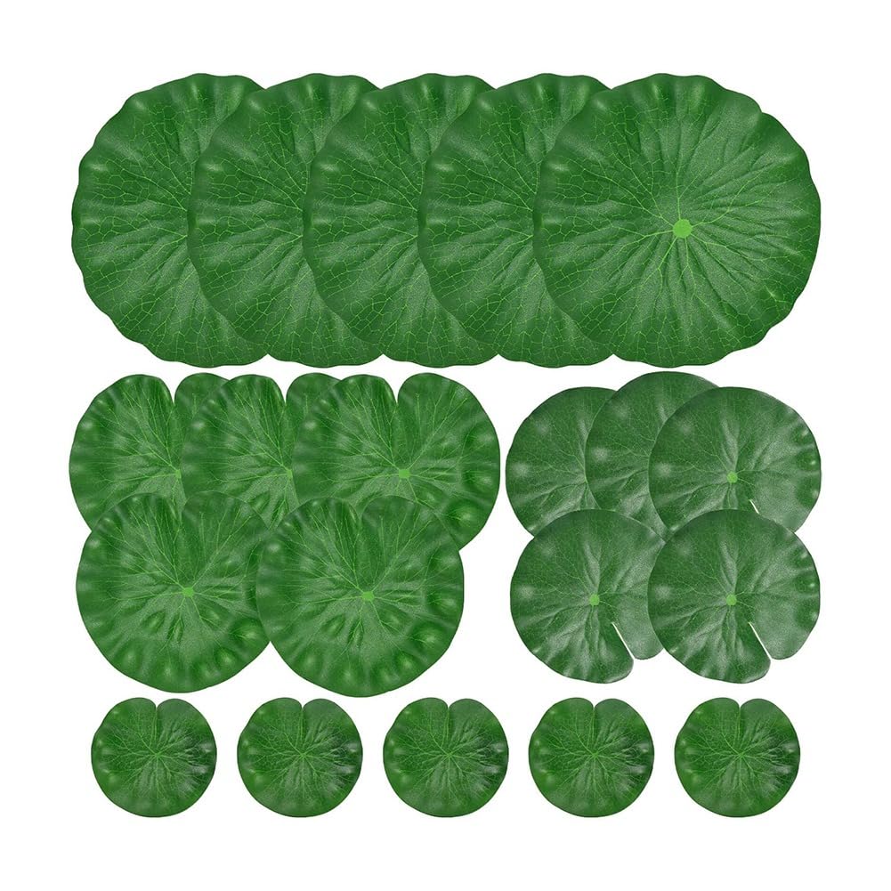 Jnchdghwa For Pond Decorations- Artificial Lily Pads 20 Pcs, Realistic Floating Leaves, Pads Water Lilies