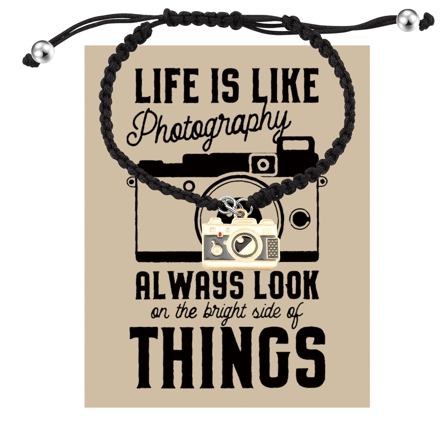 KUIYAILife Is Like Photography Bracelet Camera Gift Photographer Gift hotography Lover Gift for Daughter