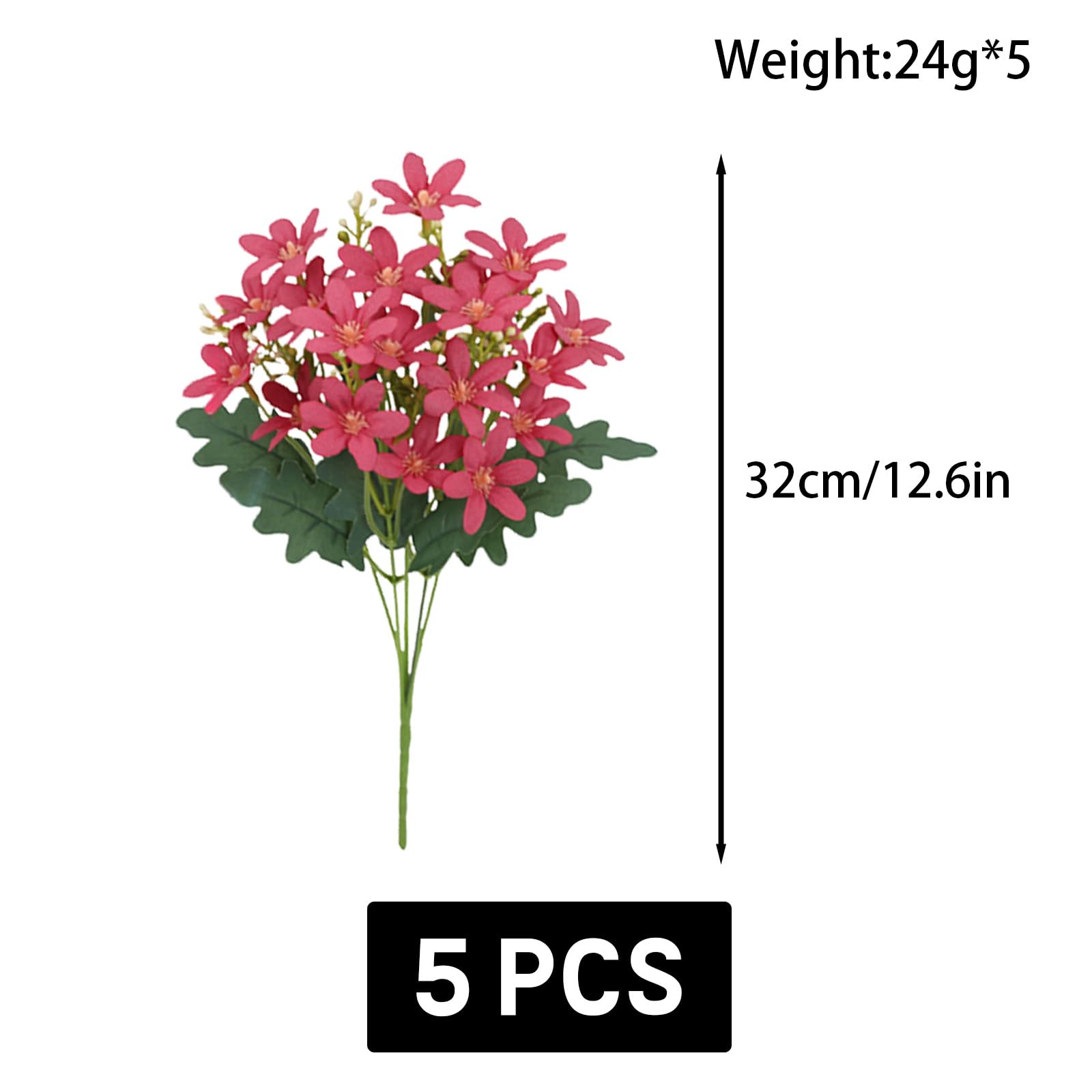 astylishome Faux Flower Stems Artificial Flowers Outdoor UV Resistant Fake Flowers No Fade Faux Plants Garden Porch Window Box Decorating 3517 - Image 3
