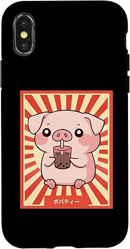 Miniatura 7 de Funda de estilo japonés retro Otaku para iPhone 12 mini animé con bebidas de cerdo