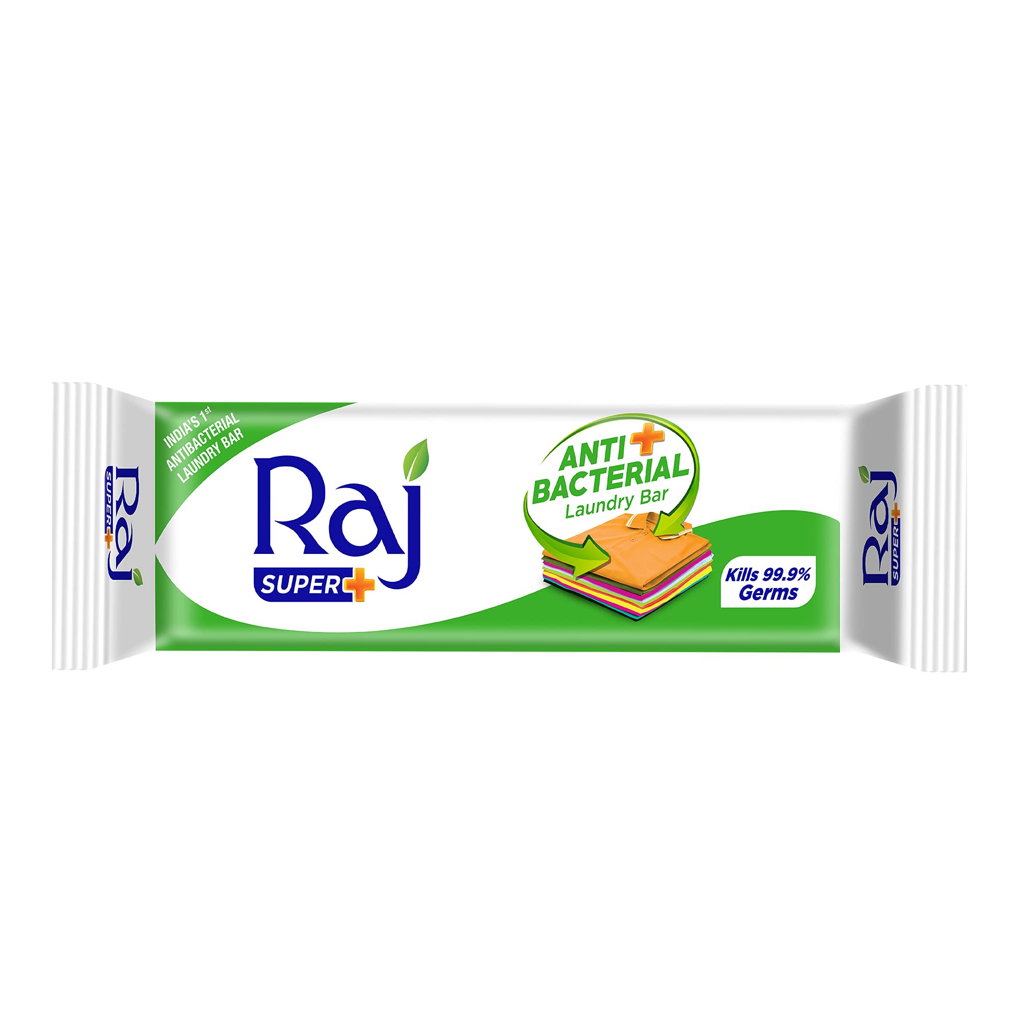 Raj Super plus Anti Bacterial Laundry Soap Bar, 1kg (Pack of 4 x 250g)