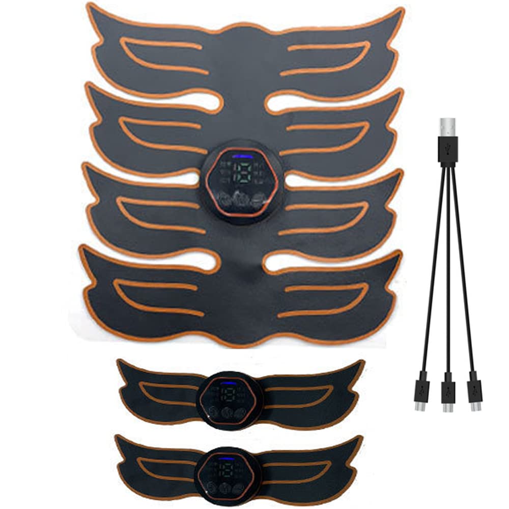 6 modalità ABS Allenatore Muscolare Addominale Display Digitale Intelligente stimolatore Muscolare Addominale Ricaricabile EMS Cintura massaggiante Cintura Fitness per la casa