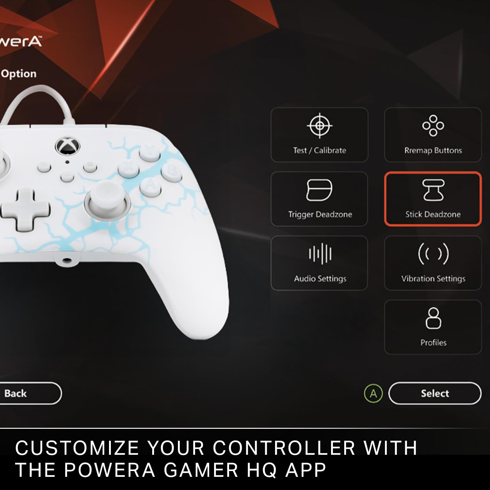 PowerA Advantage Wired Controller for Xbox Series X|S - Arctic Ice, gamepad, hall effect thumbsticks, gaming controller, USB-C, Works with Xbox One, Officially Licensed - Xbox Series X/S - Very Good - Used Controller - Image 8