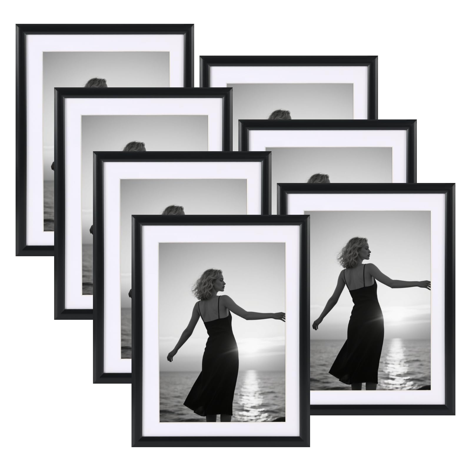 ZBEIVAN 7-Pack 6x8 Picture Frames