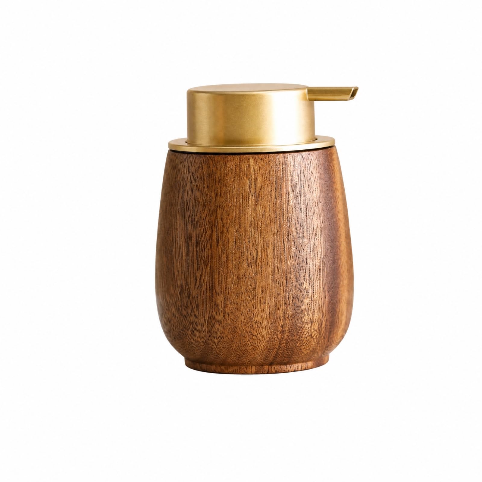 Dispenser in Legno con Pompa Multiuso Flacone Schiumogeno in Legno Ergonomico Flacone con Pompa Schiumogena per Bagno, Vanità,