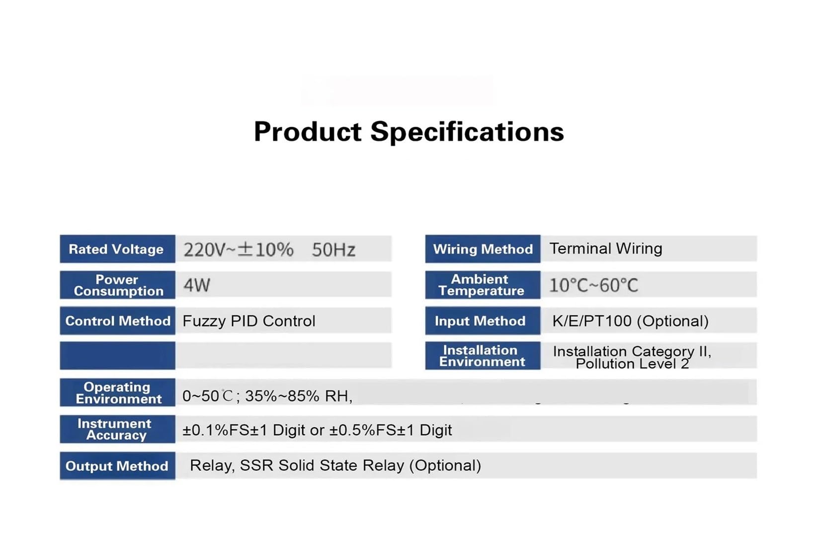 Controlador de temperatura PID digital C900 8AN con entrada universal y salida de 4-20 mA, relé de estado sólido