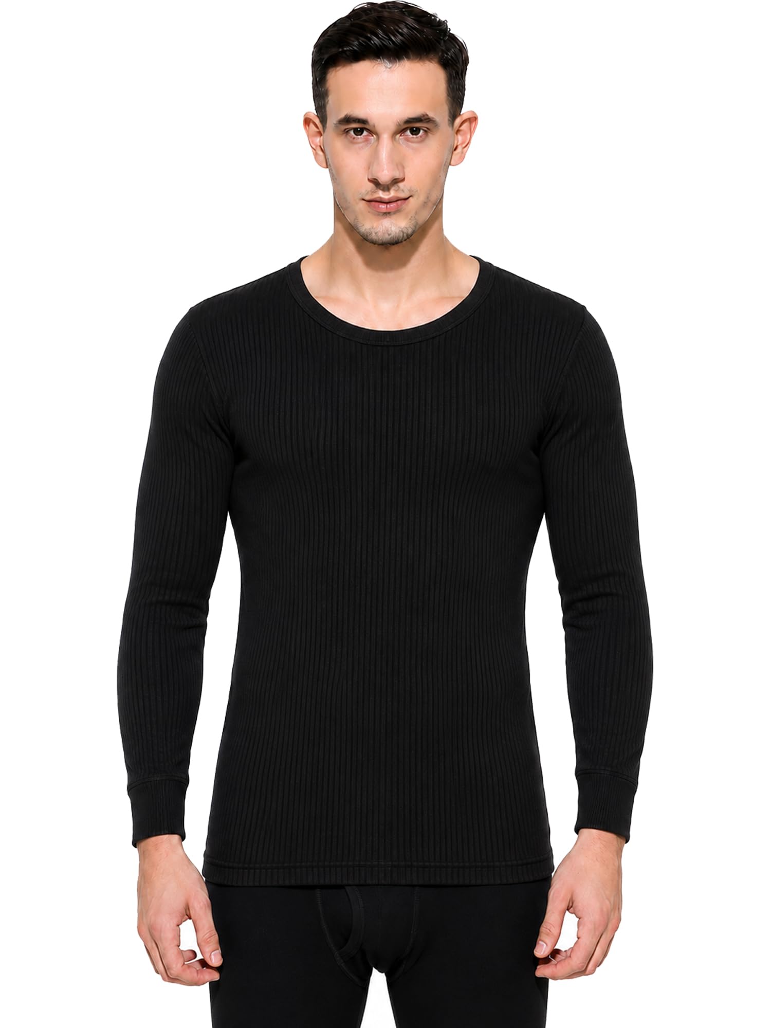 Men's Slim Fit Thermal Tops Crew Neck Full Sleeves Pack Of 1-image-40