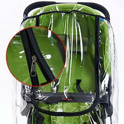 Miniatura 8 de Andy's Orchids Funda de lluvia para cochecito, protector contra viento para cochecito, impermeable para cochecito, paraguas universal, accesorios de