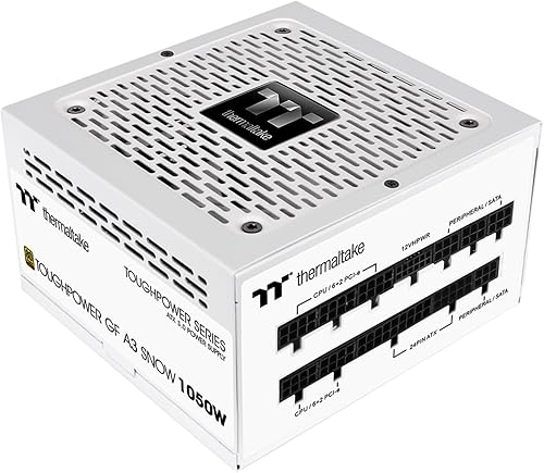 Thermaltake Toughpower GF A3 Snow Edition 1050 W 80+ Gold Full Modular SLICrossfire Ready ATX 3.0 Fuente de alimentación conector PCIe Gen.5 600W