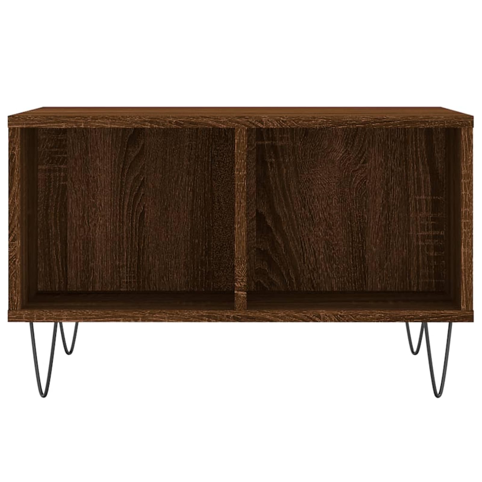 Homgoday Tavolino da caffè in rovere marrone, 60 x 50 x 36,5 cm, in legno ingegnerizzato, tavolino da tè per soggiorno, sala d'accoglienza degli ospiti, camera da letto e ufficio, tipo 1