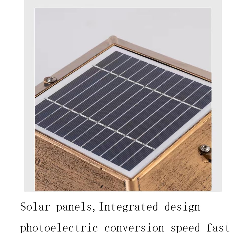 Lampione Solare Lampade Stigma Per Pilastri Per Cancelli Impermeabili Per Esterni Apparecchio Di Illuminazione Per Paesaggi Da Giardino Ad Alta Luminosità Adatto Per Pali In Legno 4X4, 5X5 O 6X