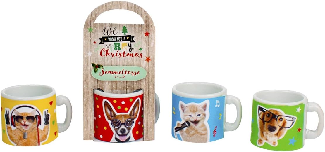 Trendhaus Trendhaus941510 Merry Christmas Mini Cups, Multi-Color