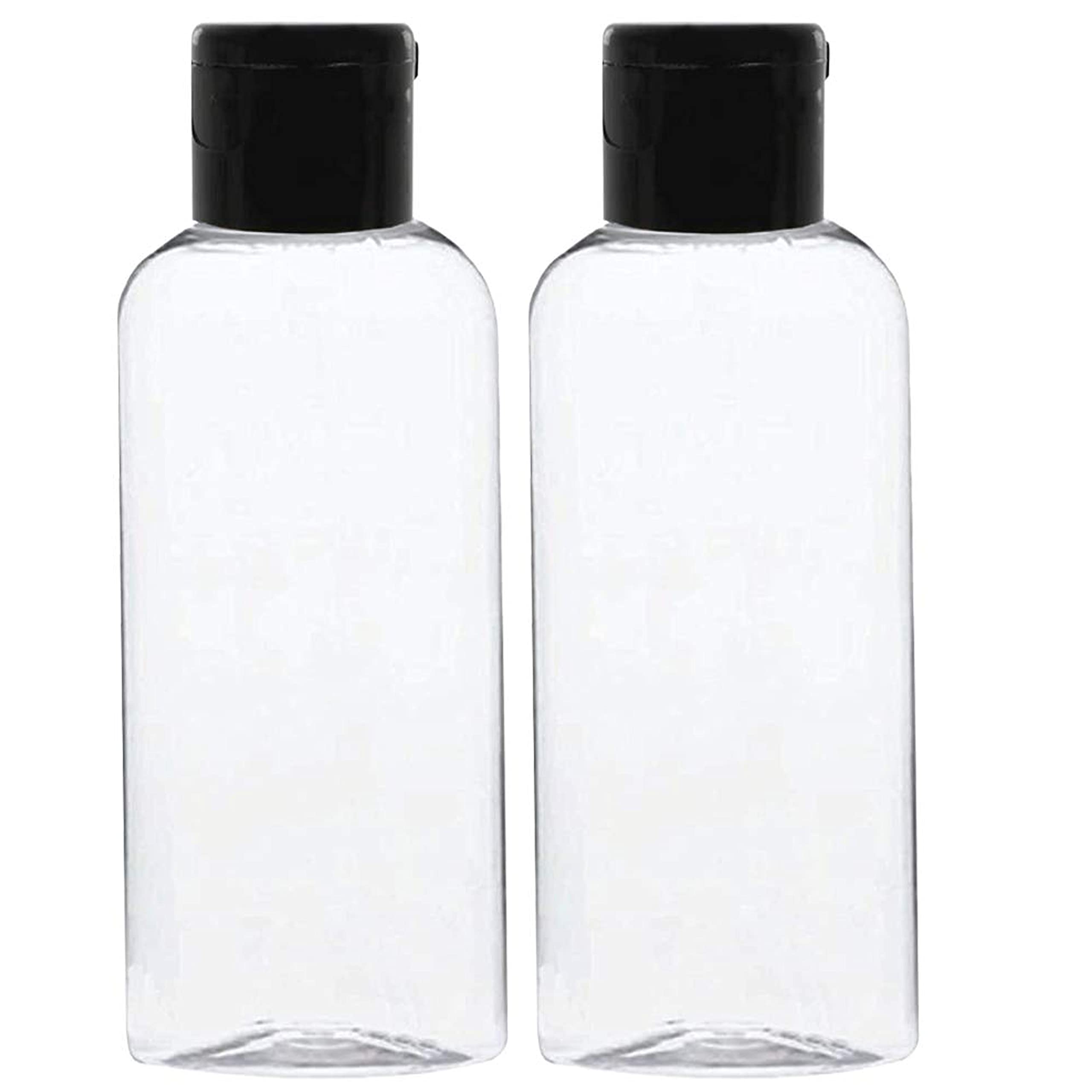 hunky dory 200ml Empty Clear Plastic Bottles Refillable Travel Size Cosmetic Containers Leak Proof Squeeze Bottles with Black Flip Cap for Toiletries,Shampoo.(Pack of 2)-picture-10