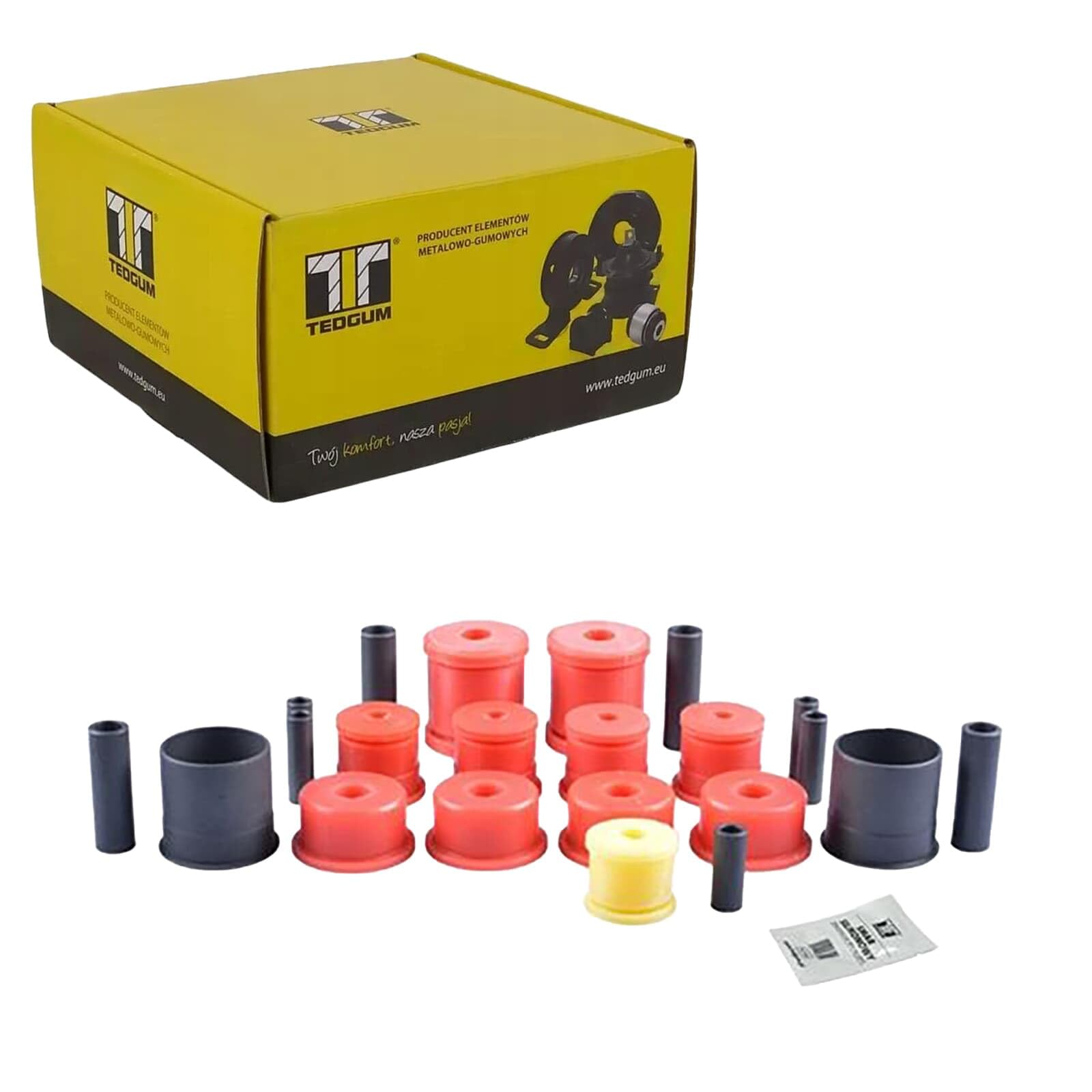 TEDGUM TED67255 KOMPLET POLIURETANOWYCH TULEI ZAWIESZENIA PRZEDNIEGO