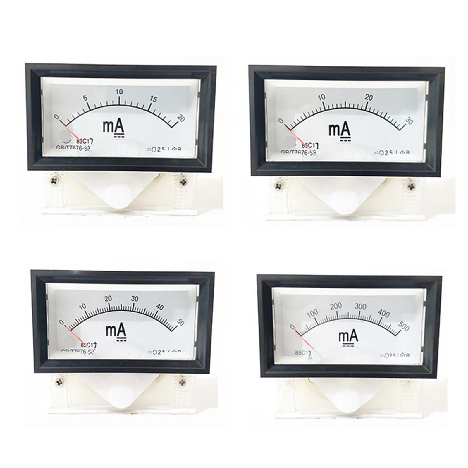 Panel analogowy amperomierz 85C17 DC 1mA-500mA (1 A, 2 A, 3A, 5A) 1 sztuka (1MA)