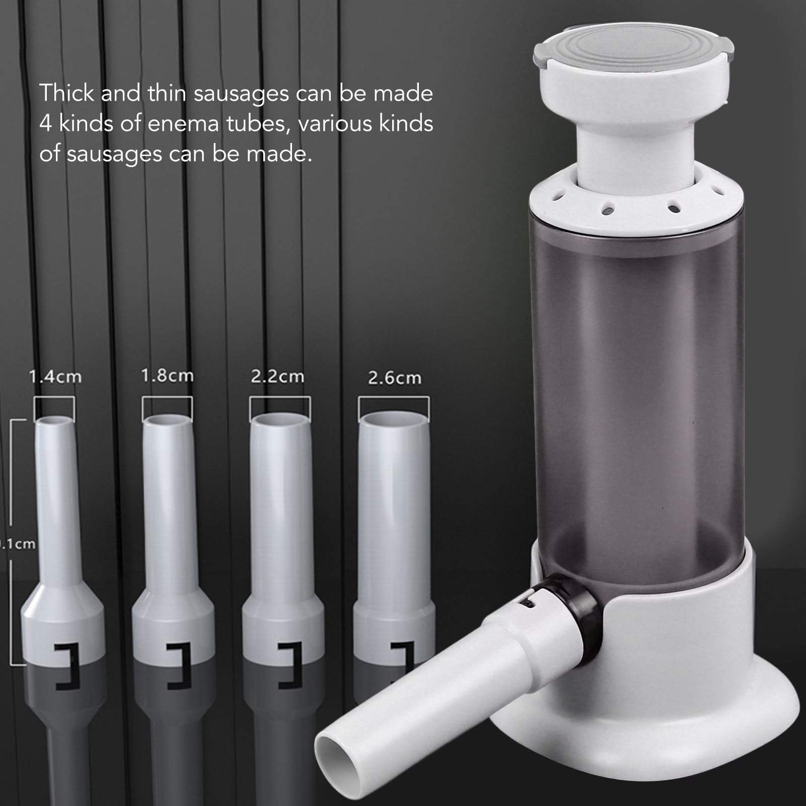 QANYEGN Sausage Stuffer Machine, Manual Vertical Sausage Maker, Manual Sausage Stuffer Meat Filling for Home Kitchen (Brown)