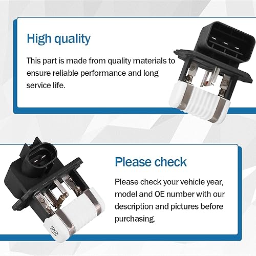 Miniatura 6 de Resistencia del ventilador de refrigeración del motor para Hyundai Elantra GT Sonata Kia Forte Soul Optima 2011-2017 reemplaza 25385-07550