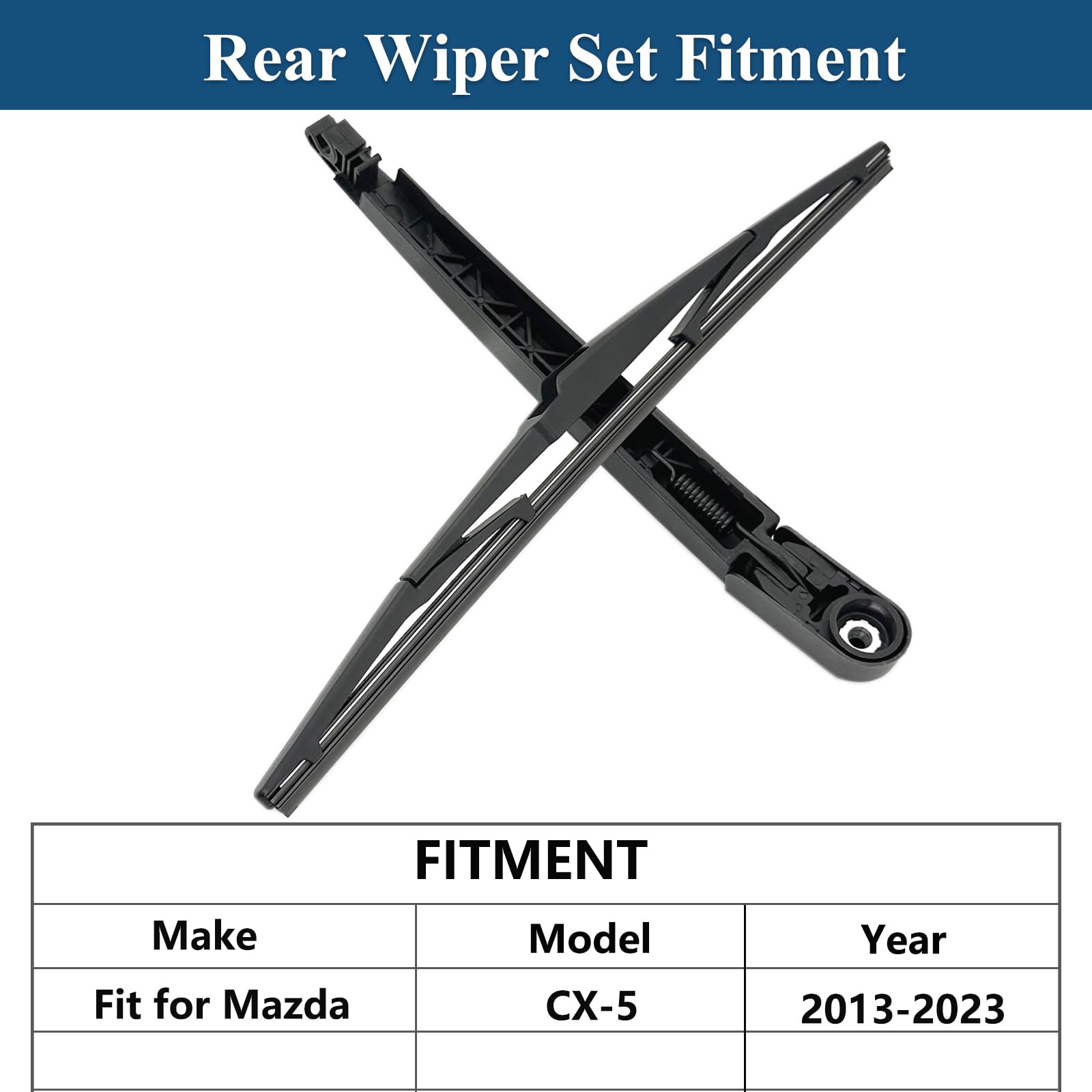 ①4.17.43.53.58/②37.25 Rear Windshield Wipers Set for Mazda CX-5 2013 2014 2015 2016 2017