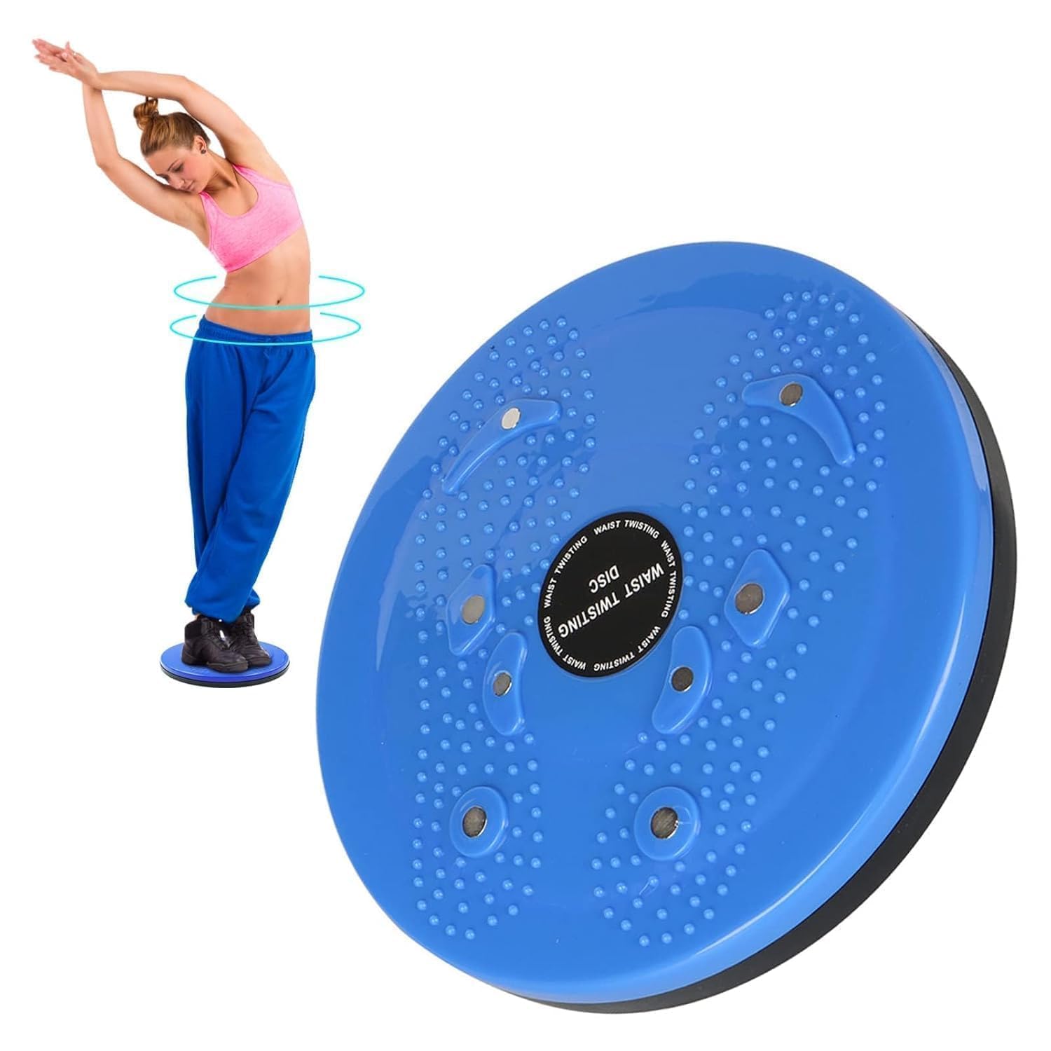 Drumstone [𝟏𝟎 𝐘𝐄𝐀𝐑𝐒 𝐖𝐀𝐑𝐑𝐀𝐍𝐓𝐘] Portable Acupressure Waist Twister Disk, Non-Slip Fitness Tool for Weight Loss, Body Shaping, Balance Training & Core Strengthening for Men and Women-image-22