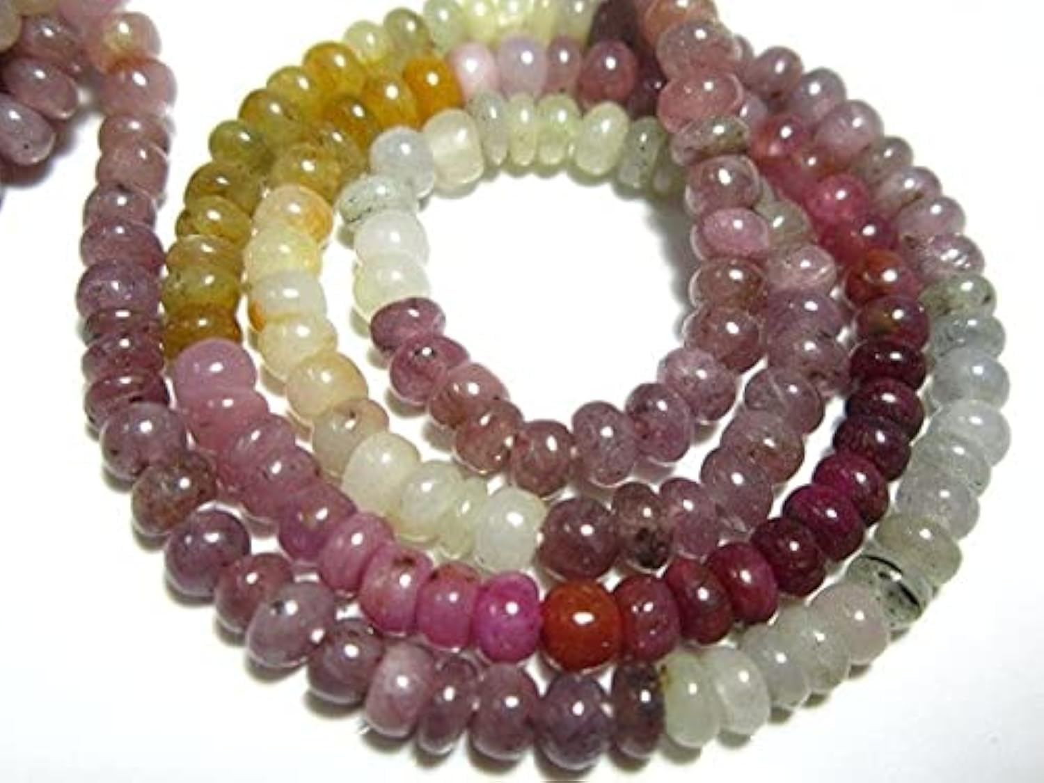 Rondelles rubis saphir multicolores pour créer vos colliers d'été artisanaux