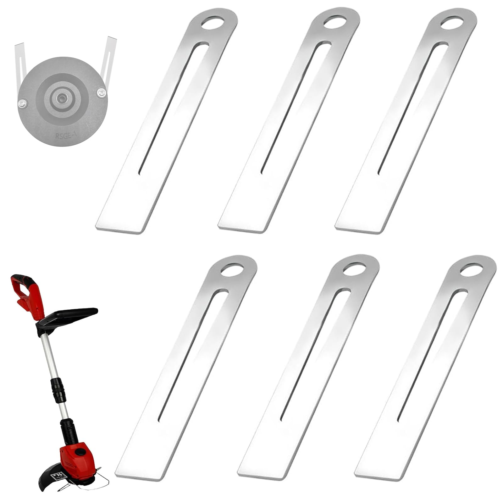 GGesii 6 x grass trimmer blades for Einhell cordless grass trimmer GE-CT 18 LI, 6 blades