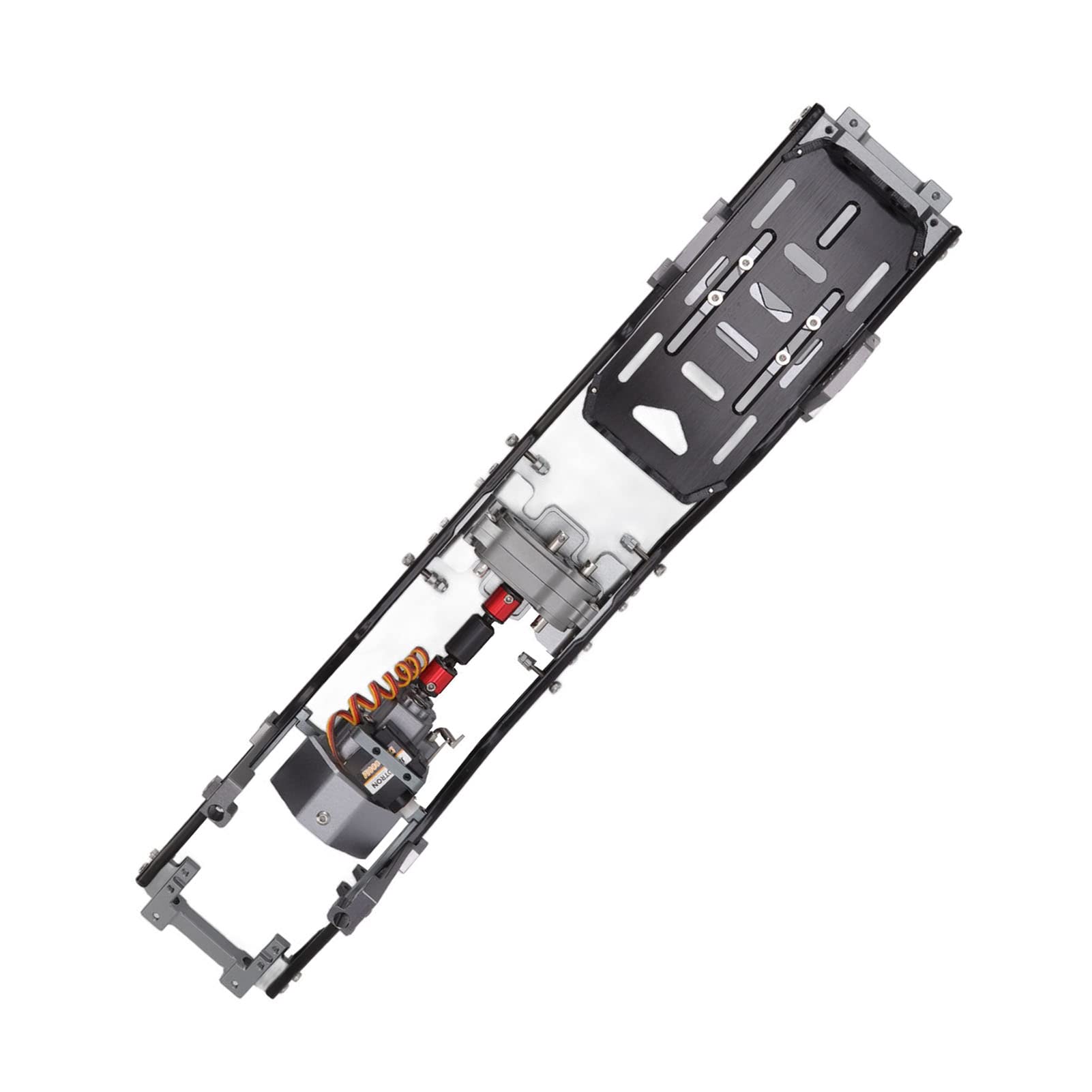 Metalowa obudowa RC Rozstaw osi 313 mm Tryb 2 prędkości 3-kanałowy nadajnik Rama RC ze stopu aluminium do samochodu Axial SCX10 1/10 RC (Ty Kolorze)