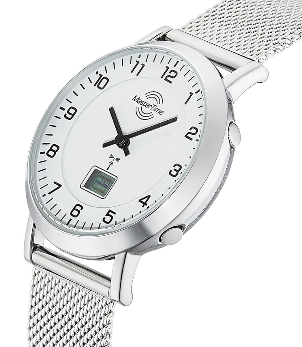 Master Time Funk Quarz Damen Uhr Analog-Digital mit Edelstahl Milanaise Armband MTLS-10740-12M