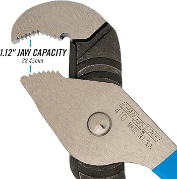 Channellock Tongue-and-Groove Pliers 410 - Double Tongue & Groove, 1-1/8 In. Jaw - 9-1/2 In.