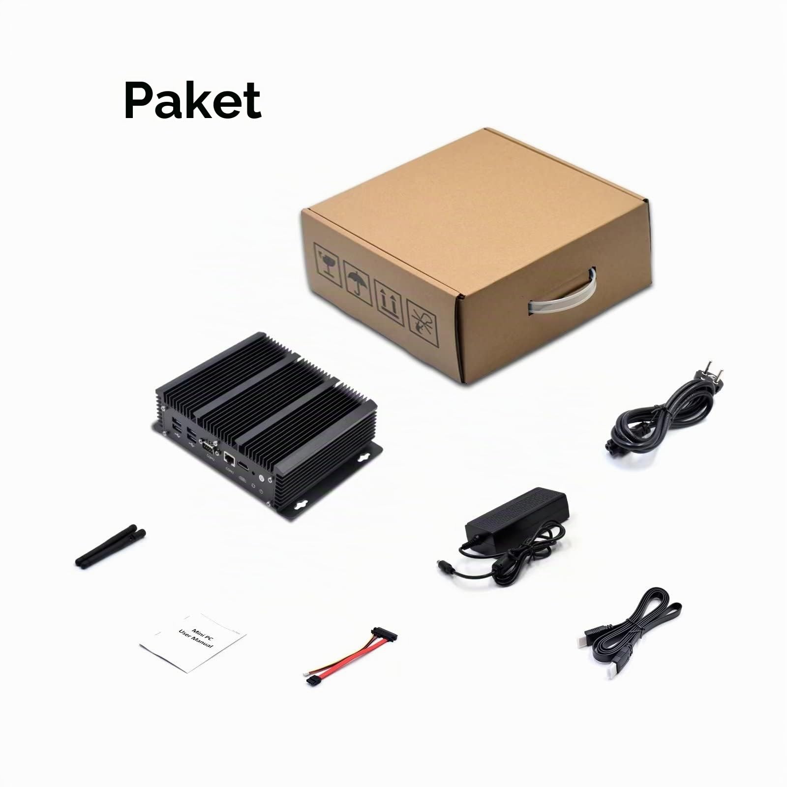 WEIDIAN Firewall PC 2.5G, Fanless Computer, OPNsense, VPN, Network Security Appliance, Core i5-8260U, AES-NI, 6 x 2.5GbE I225-V LAN, HD, WiFi, SIM Slot, Auto Power On(8GB RAM 128GB SSD)