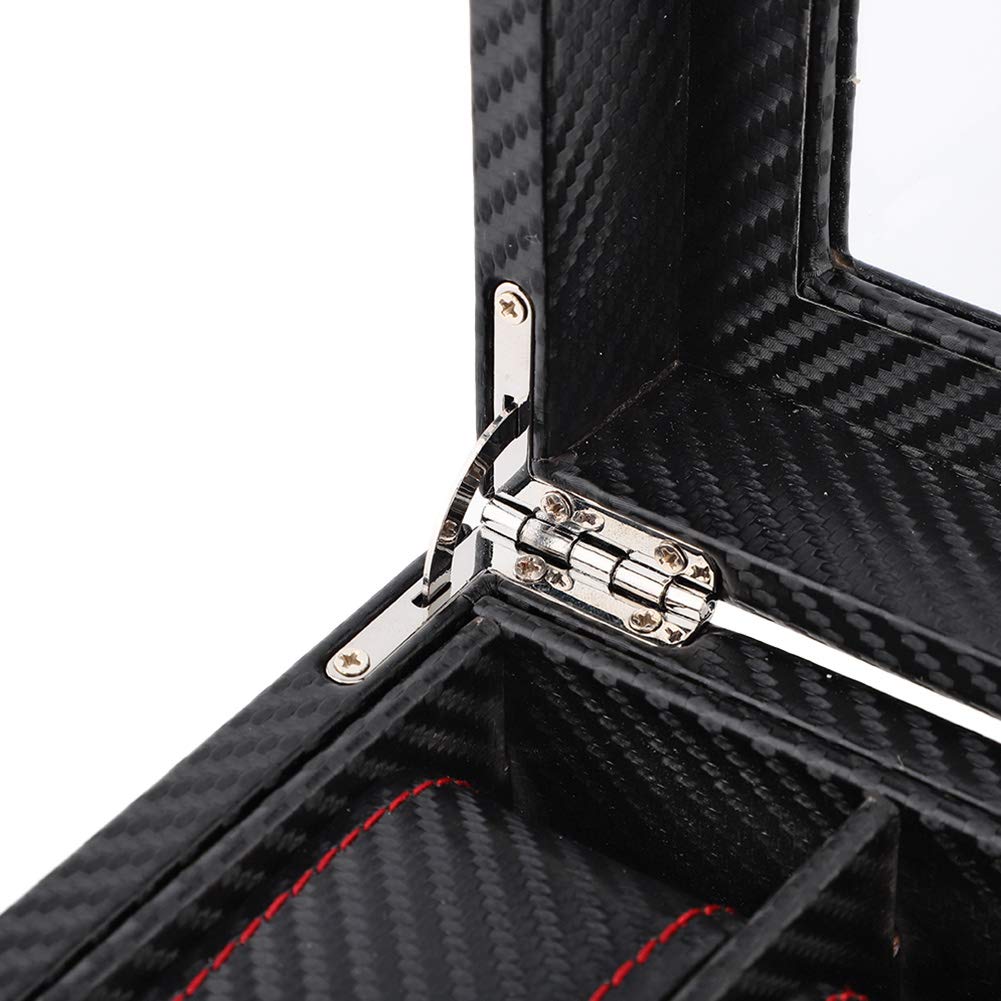 Scatola per Orologi a 10 Slot con Design in Fibra di Carbonio | Elegante contenitore per esposizione, materiali durevoli, include morbidi cuscini