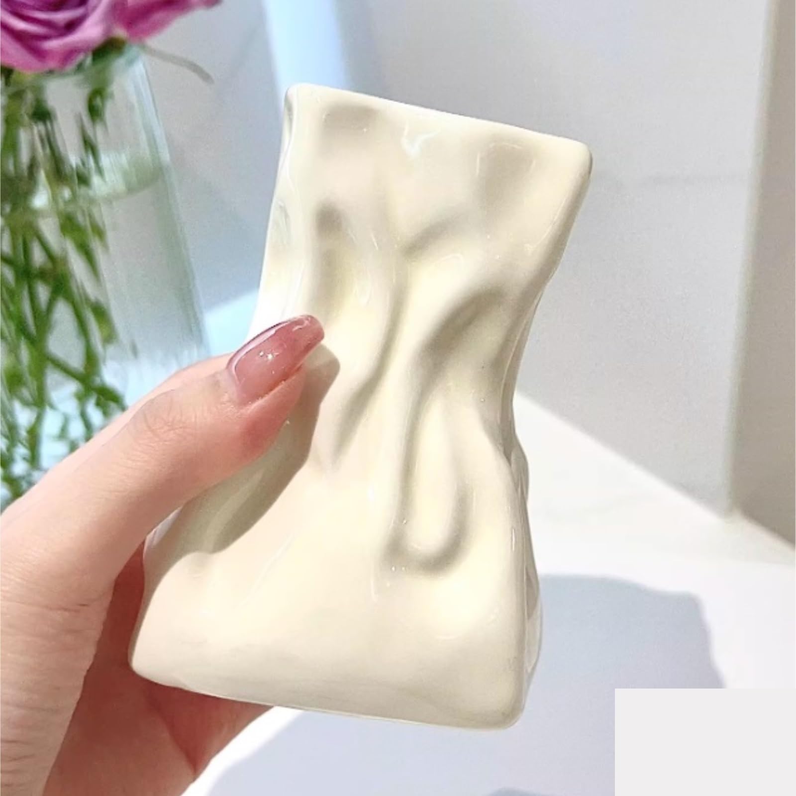 Portacepillos De Dientes para Baño Y Ducha Soporte De Cerámica For Cepillos Dientes, Encimera, Pasta, Cepillo Maquillaje, Organizador Baño(White)