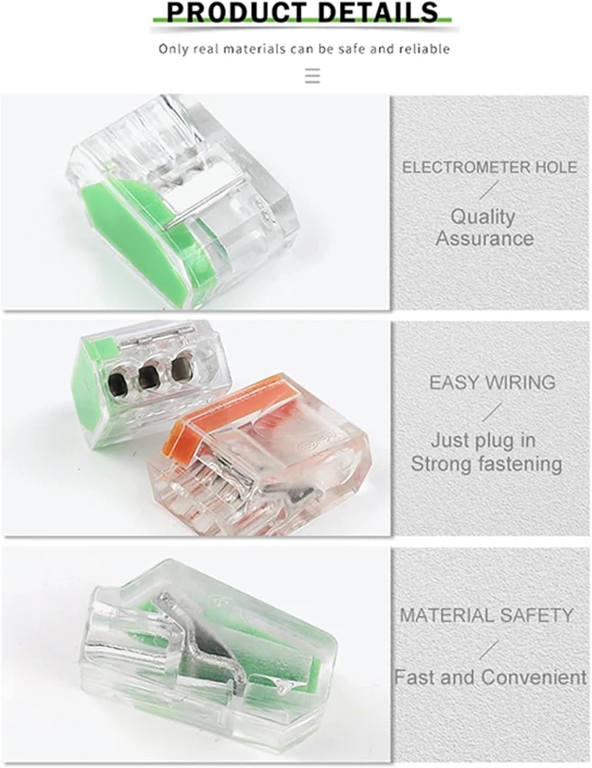 25/50/100PCS Quick Conductor Wiring Connector Compact Wire Connector 2/3/4/5Pin Push-in Terminal Block AWG18-12 25/50/100Pcs(252,25PCS)