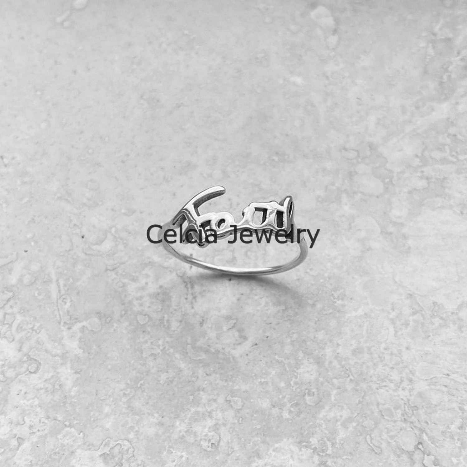 Anillo de fe de plata de ley 925 pura, anillo delicado, anillo bohemio, anillo religioso, anillo exclusivo, anillo bohemio, anillo de declaración clásico, anillo único del día de la madre