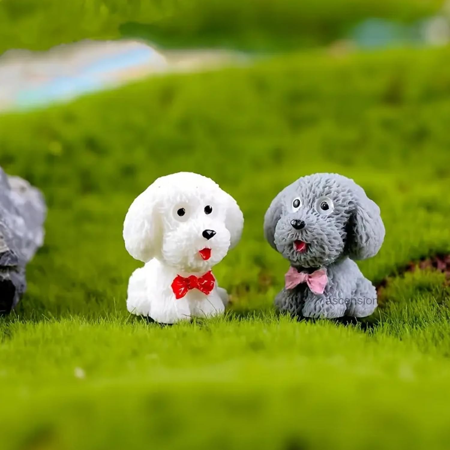 Ascension 3 Pcs Cartoon Puppy Ornaments Cute Miniature Dog Figurine Animal Dog Characters Toys for Home Garden Dollhouse Cake Topper Decoration Multicolor Dog Puppy Miniature - Image 2 thumbnail
