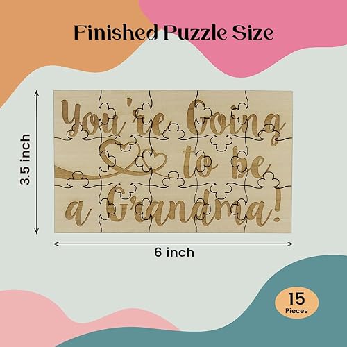Miniatura 2 de You're Going to Be a Grandma - Rompecabezas de madera de tilo de 15 piezas, anuncio sorpresa de embarazo