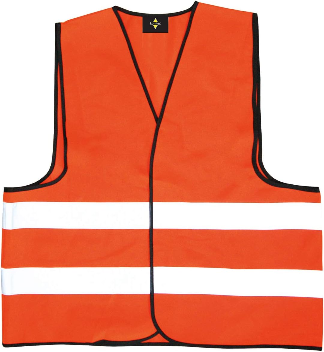 Warnweste Standard - schwarzer Saum (orange)