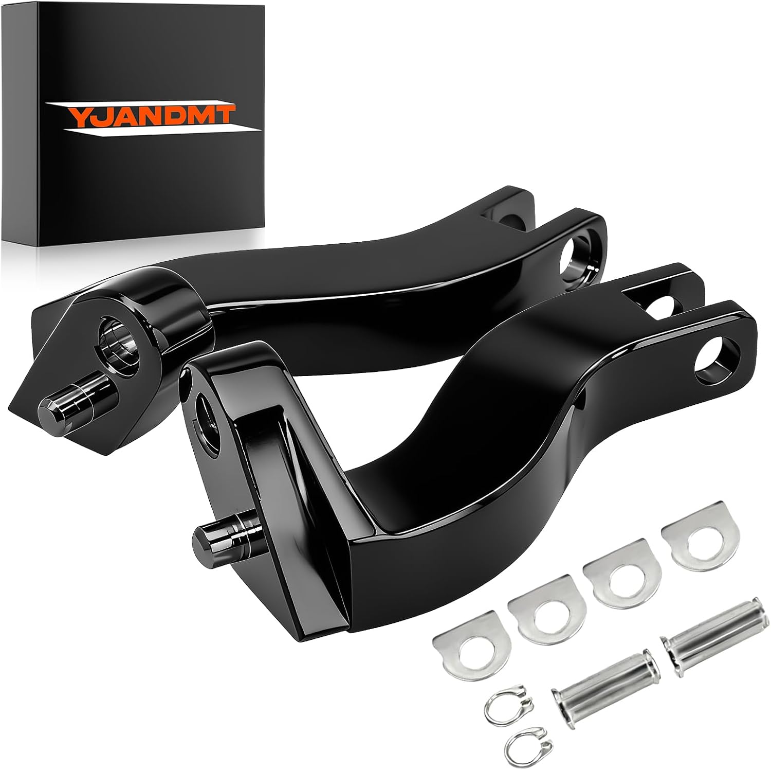 Black Rear Passenger Foot Peg Mount Bracket Kits for 1993-2025 Harley Touring FLHT, FLHR, FLHX, FLTR,Road King, Road Glide,Street Glide, Electra Glide (Replaces HD# 50198-97B)