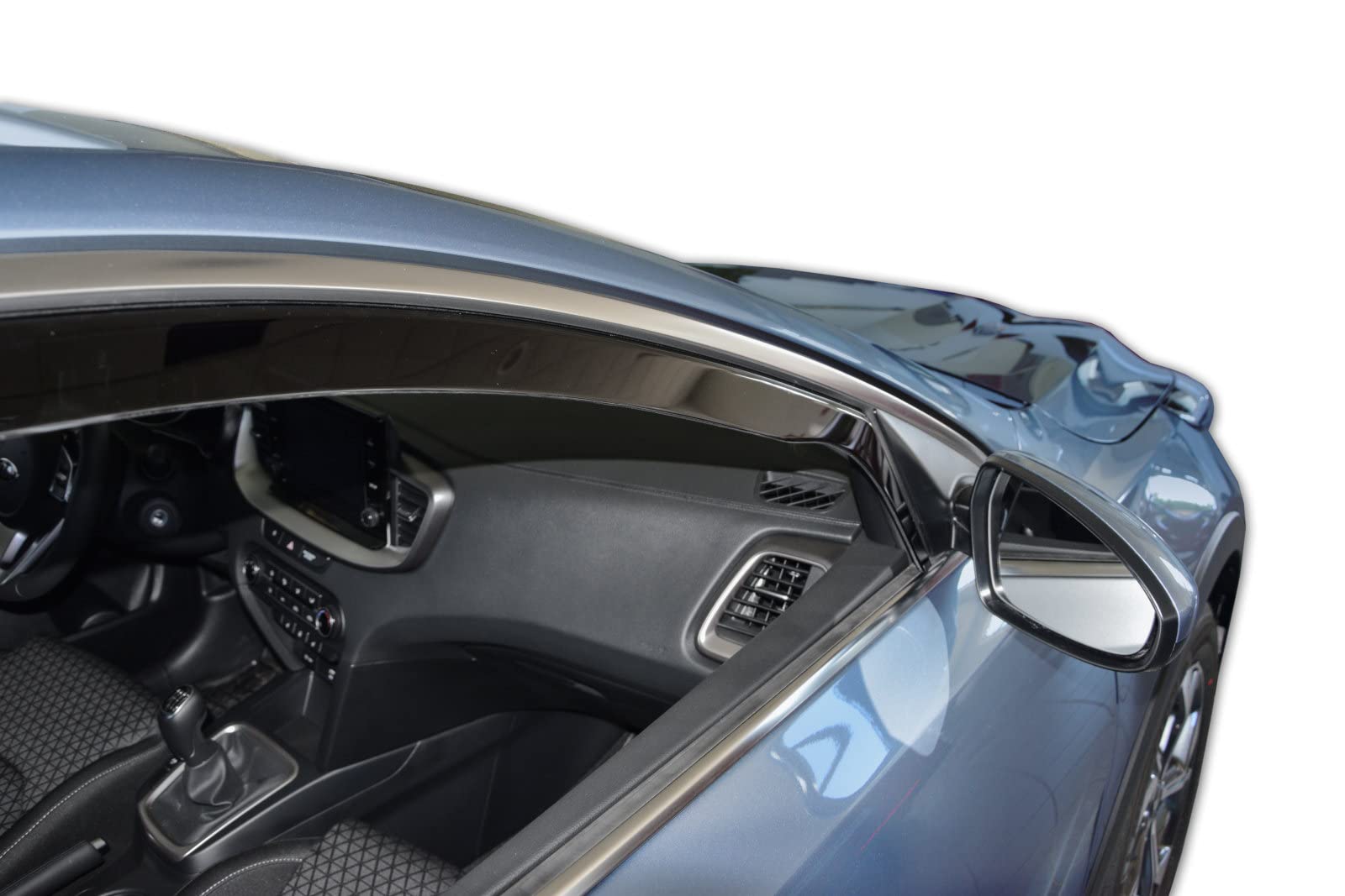 J&J AUTOMOTIVE Windabweiser passend für Kia X Ceed 5-Türer ab 2019 4tlg, Heko Regenabweiser Vorne Hinten Getönt Dunkel Passform