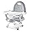 Chicco Pocket Snack Portable Booster Seat for Babies and Toddlers with 3 Height Adjustments, Secure Attachment to Dining Chairs, Easy-to-Clean, for Children up to 50 lbs. | Grey/Grey