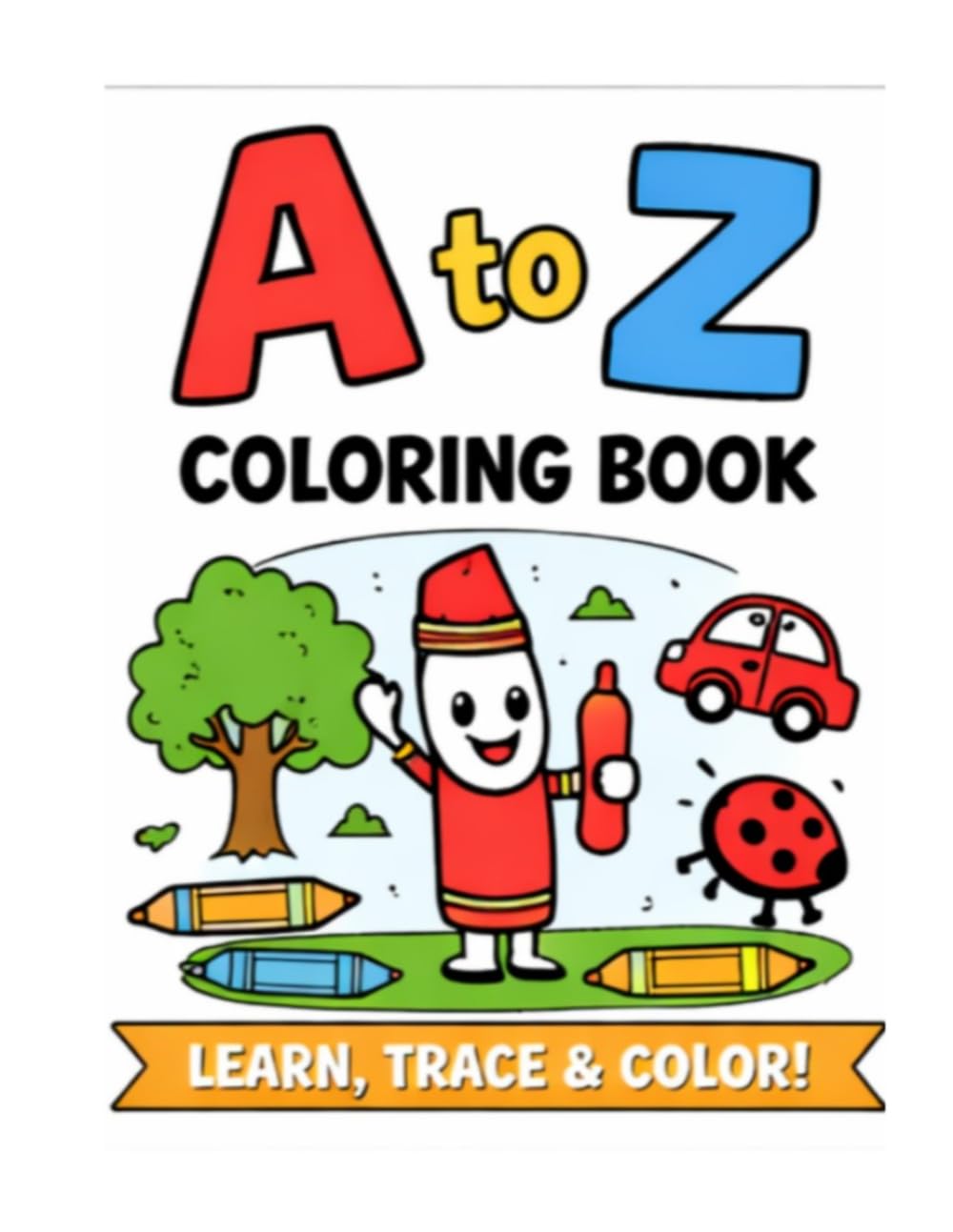 A to Z colouring book learn trace and colour