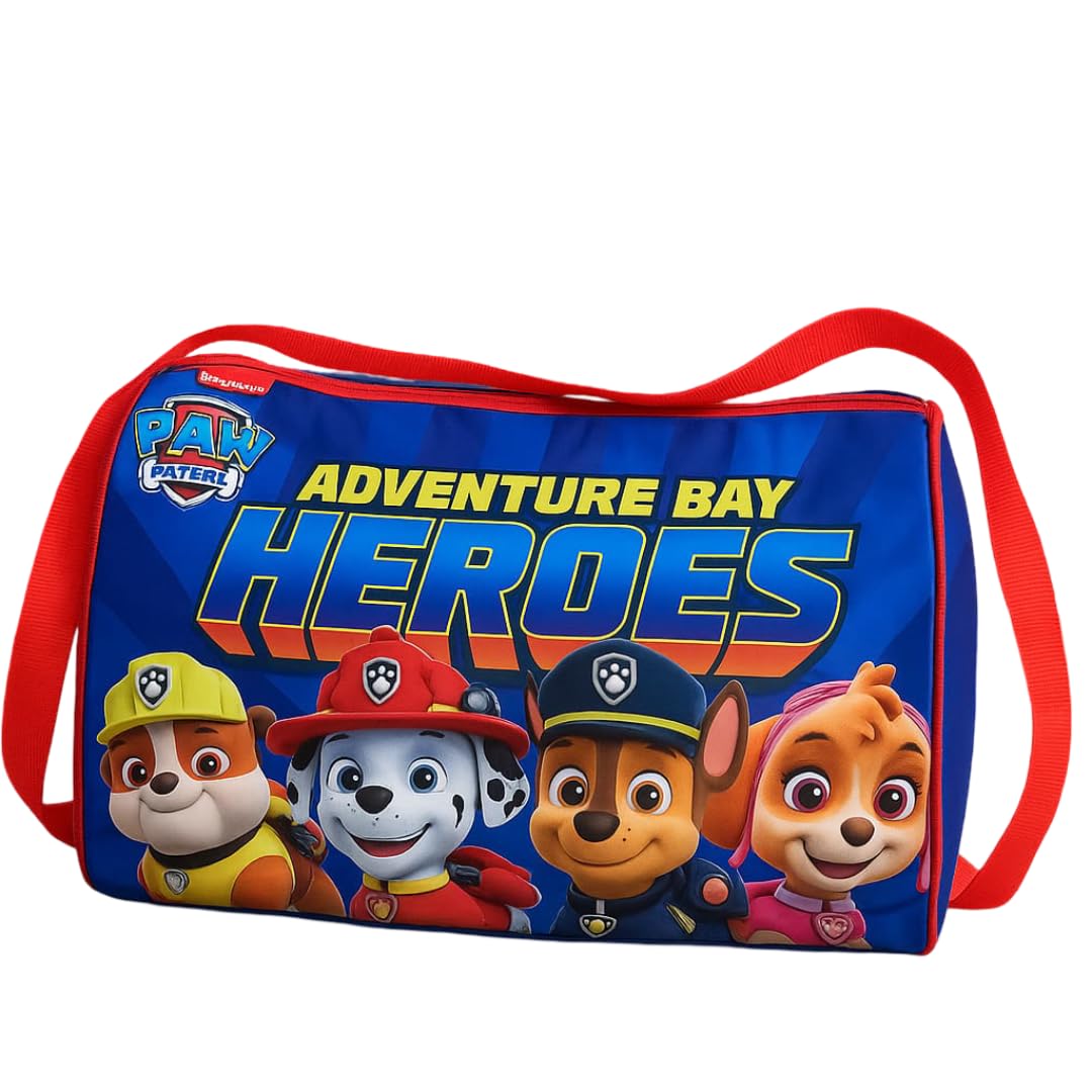 Kids Cartoon Printed Bags – Dinosaur, Mermaid, Jungle & Unicorn Designs | Lightweight Waterproof Travel Duffle Bag for Boys & Girls | Birthday Party Return Gift (blue3)-image-10
