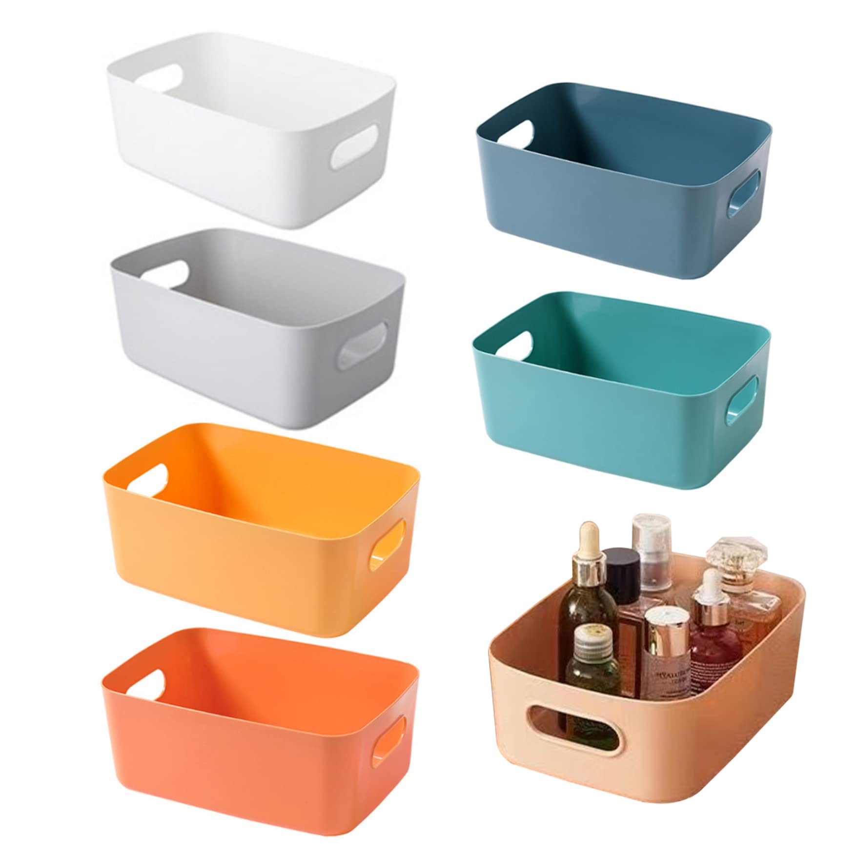 Boîte de rangement plastique anti-désordre : lot de 7 bacs pour optimiser armoire et étagère