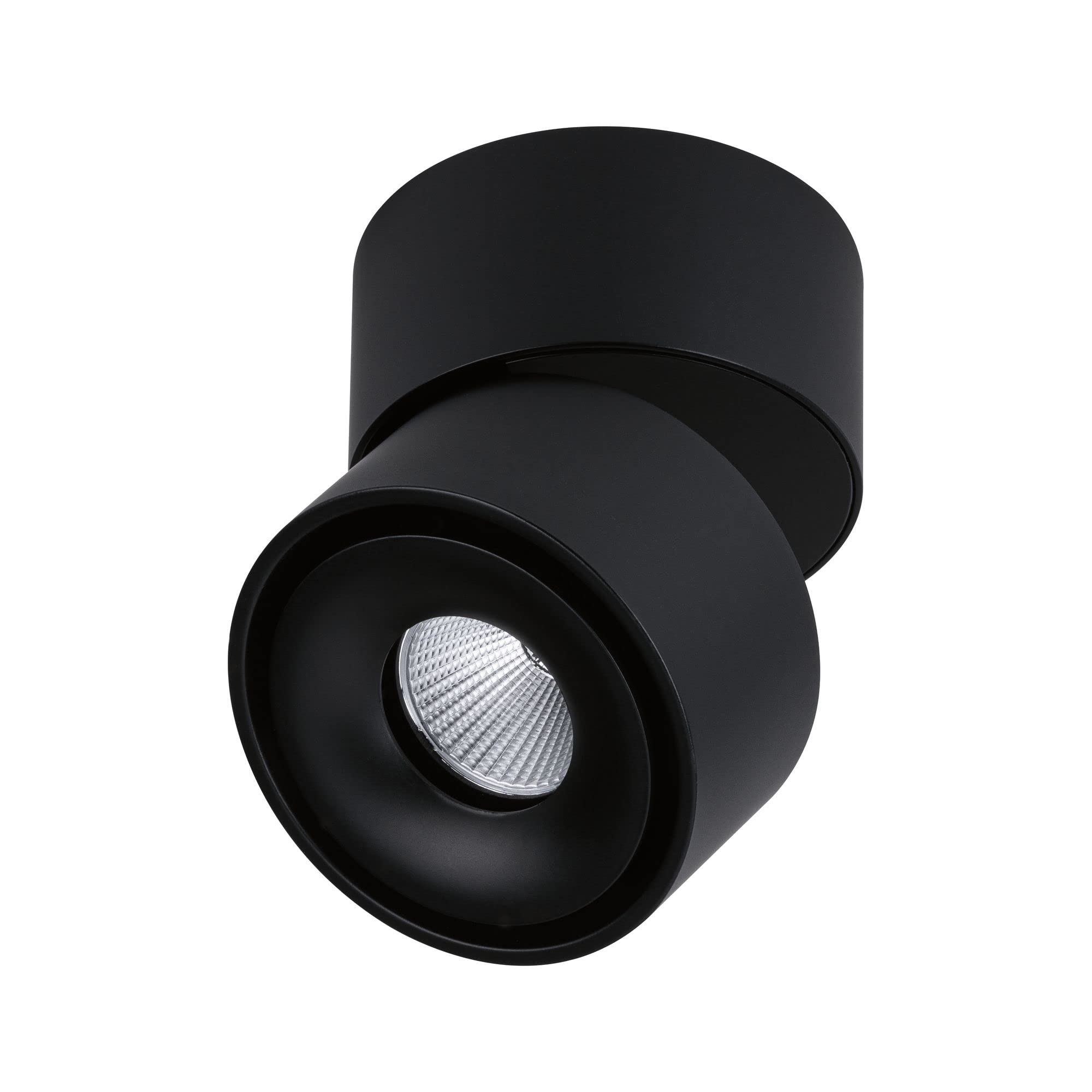 Paulmann 93371 LED Einbauleuchte Deckenleuchte Spircle 78mm incl. 1x8,0 W Warmweiß Schwarz matt Aufbauleuchte Aluminium Deckenleuchte 3000 K