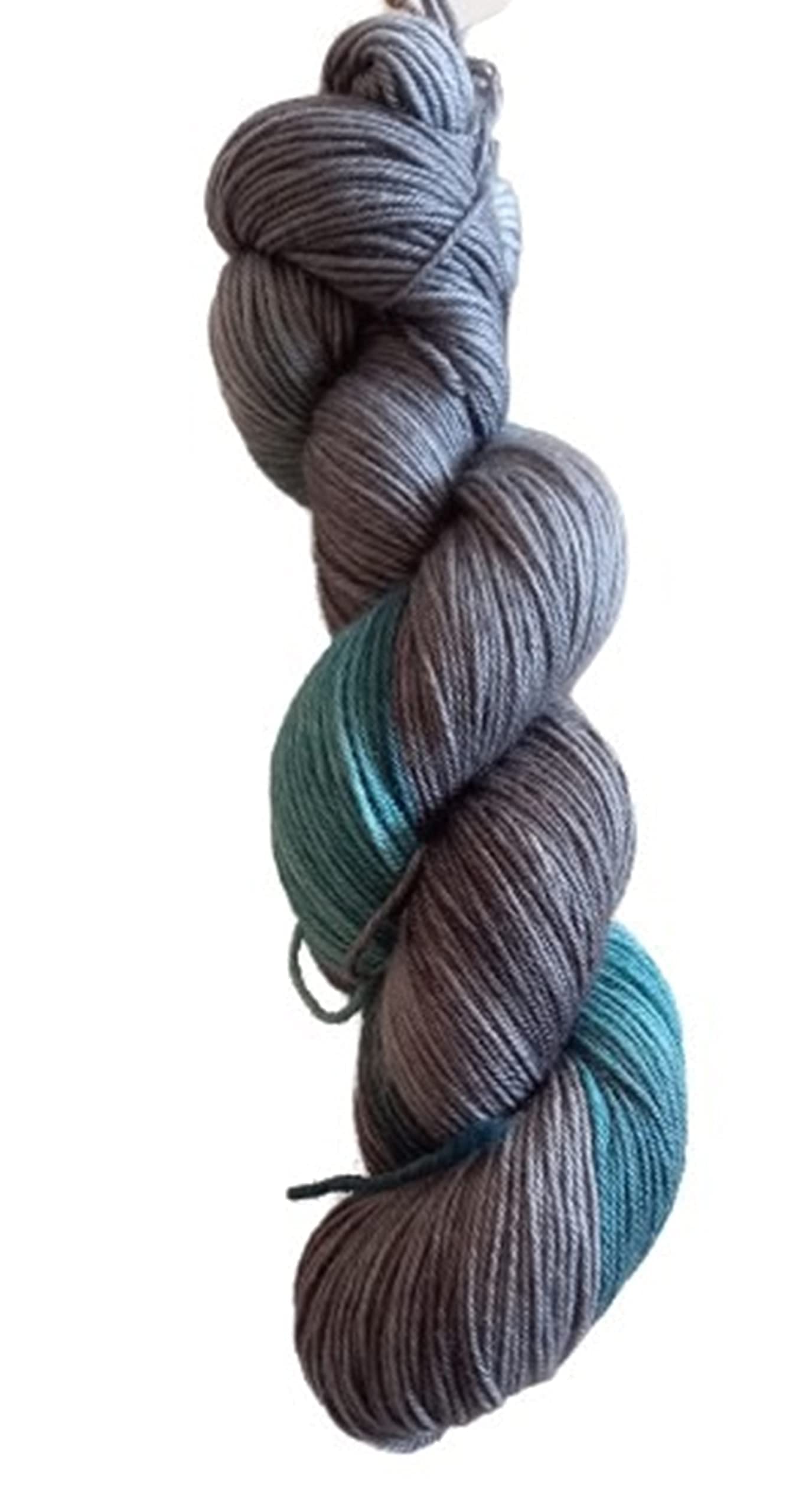 Gomitolo Di Lana Per Calzini Tinto A Mano - 75% Lana Vergine 25% Poliammide, 100g/400m, 22 Micron, Superwash