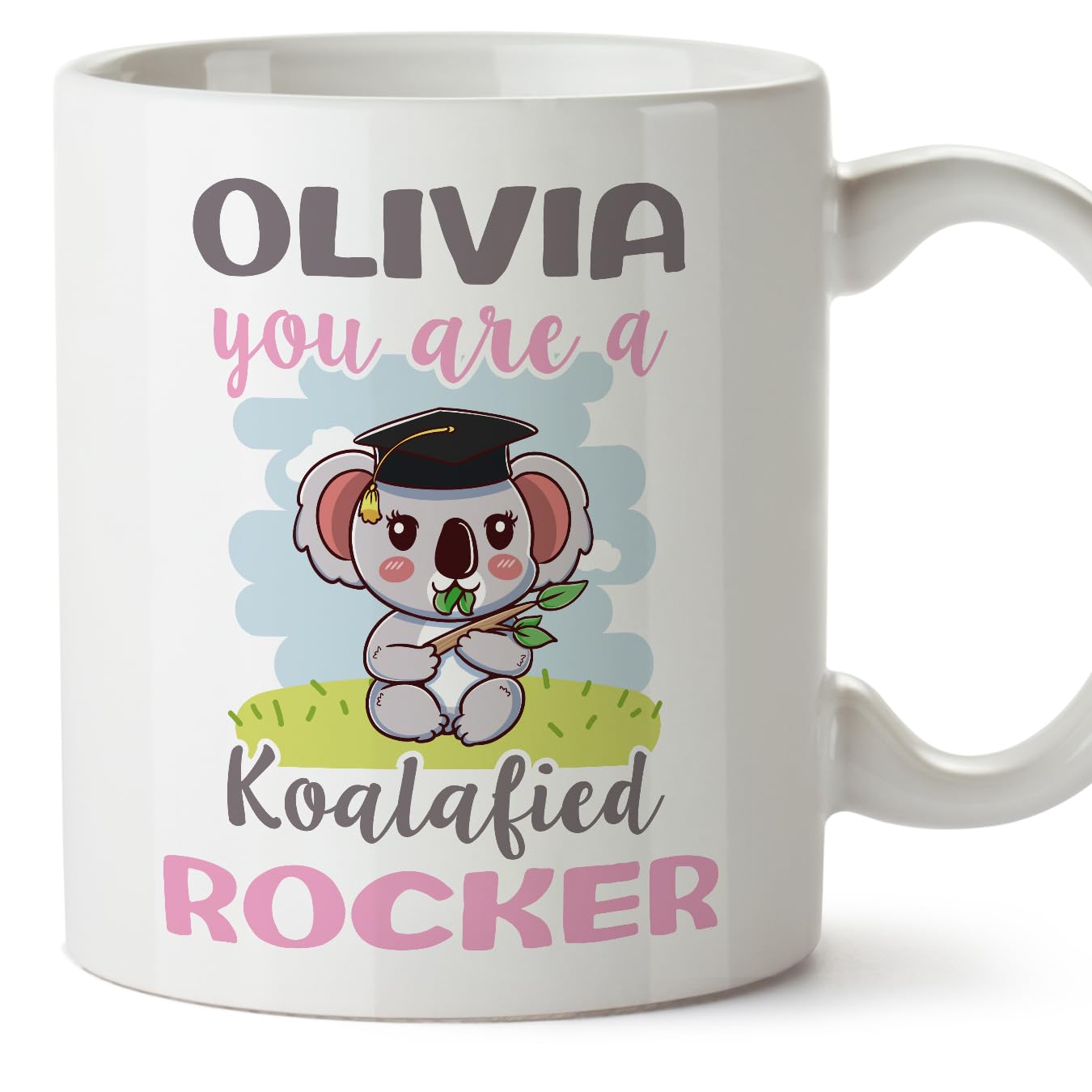 MUGFFINS Personalised Mug for Rocker Woman - in English - Custom Koalafied - Funny Custom Gift for Colleagues - Ceramic 11oz Mug — image 1
