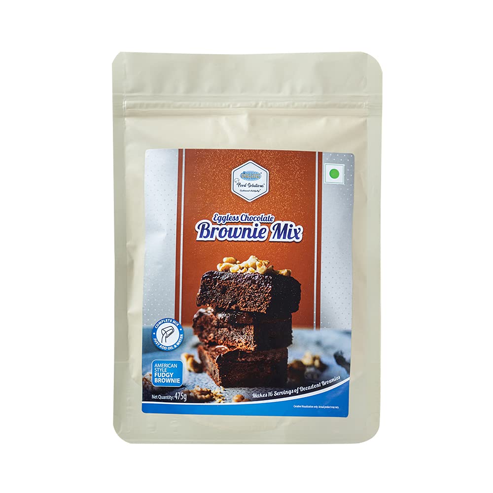 MIDAS - Eggless Chocolate Brownie Mix (475 g) - Just add Water and Oil. Easy to Prepare