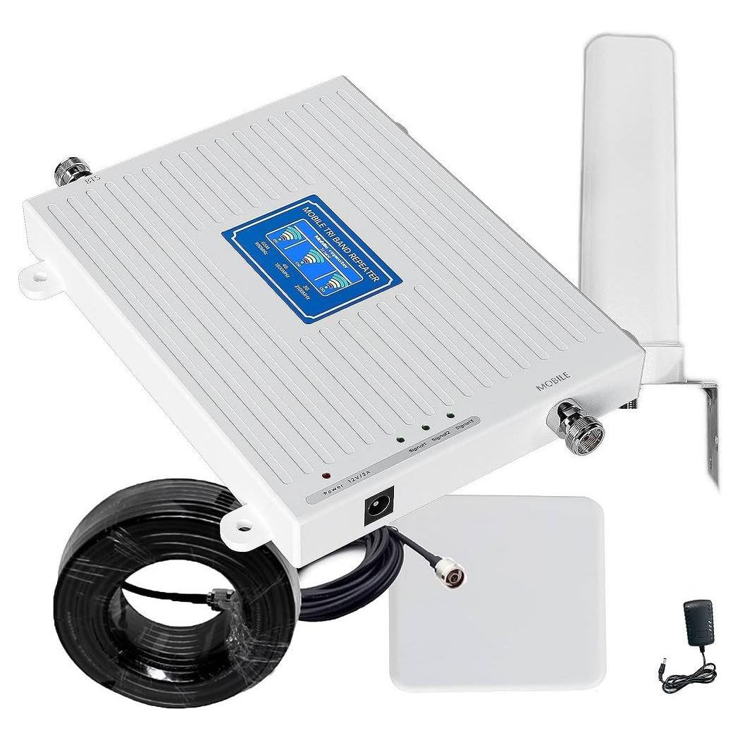 Trade Shop - Set Amplificatore Segnale Cellulare 2g 3g 4g LTE 900 1800 2100 MHz DCS Wcdma gsm