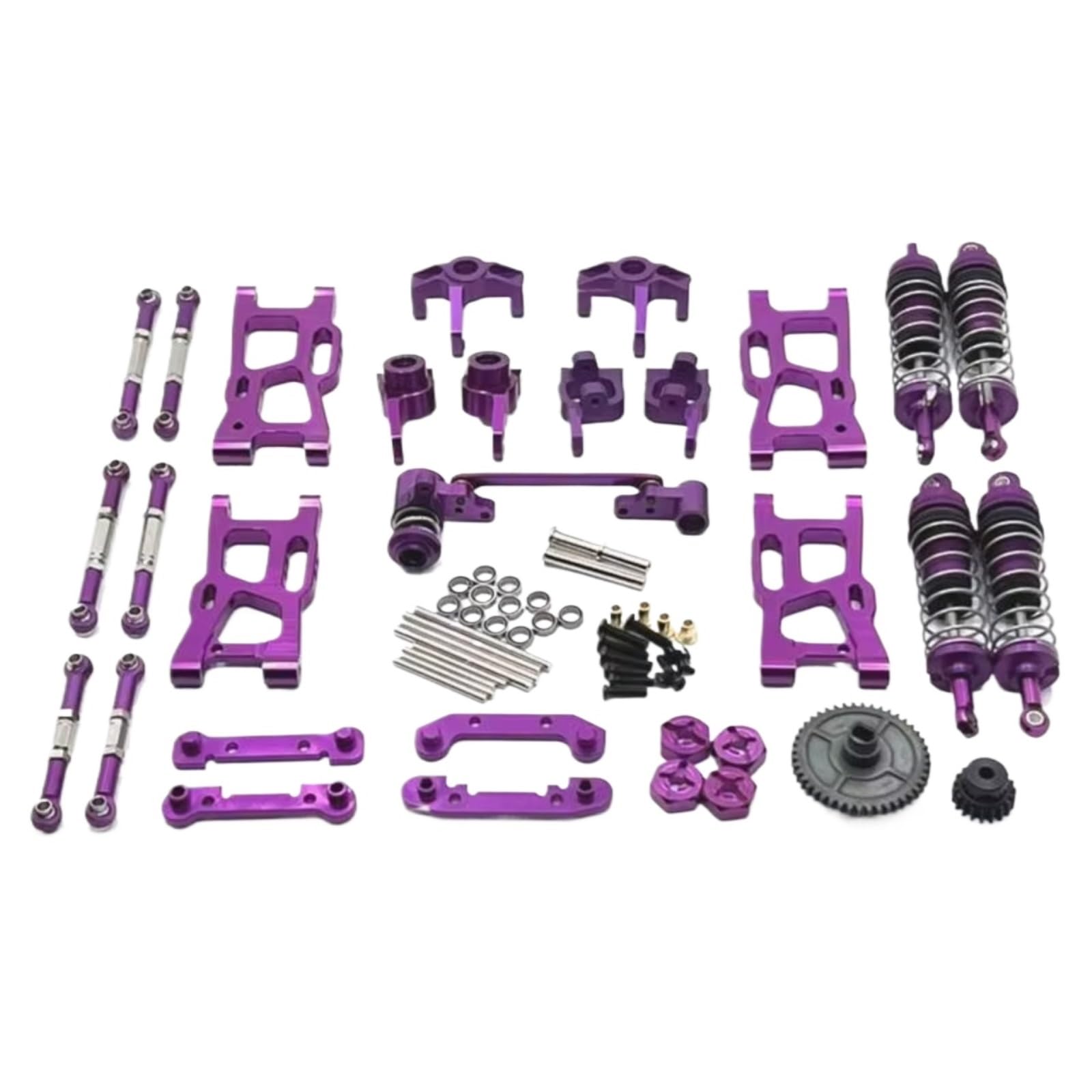 Dla Wltoys 144010 144001 144002 124017-16-18 124019 metalowy zestaw amortyzatorów sprężynowych części i akcesoria samochodowe Rc wymiana amortyzatora RC