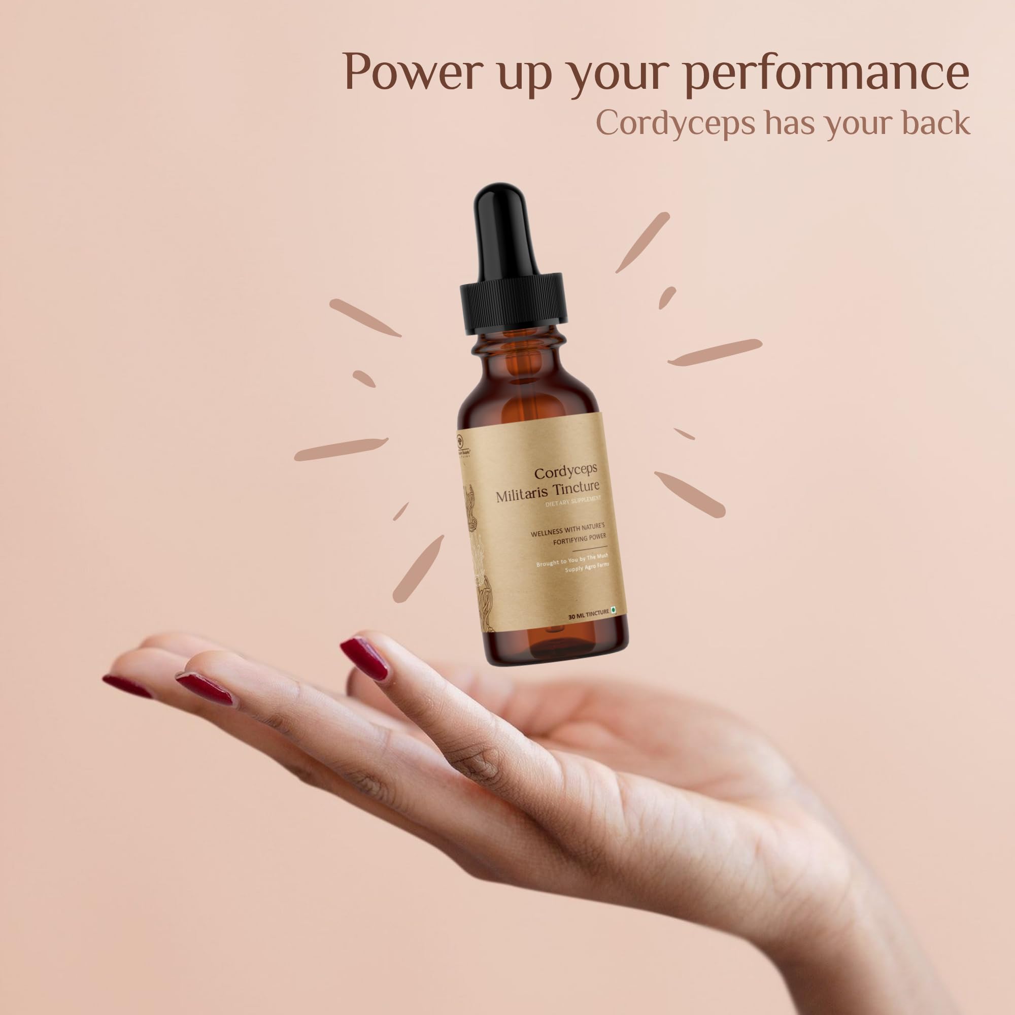 Cordyceps Militaris Mushroom Tincture | Dual Extract | Fruiting Body | Natural Vitality & Wellness | 30ml by The Mush Supply — Amazon image 2